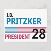 J.B. Pritzker 2028 Postkarte (Vorderseite)