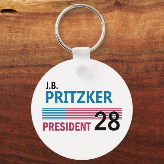 J.B. Pritzker 2028 Schlüsselanhänger (Rückseite)