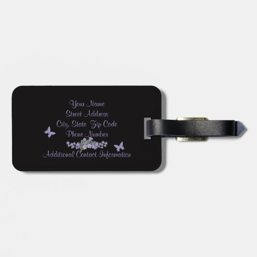 J - Blauer Gepäckanhänger (Rückseite horizontal)