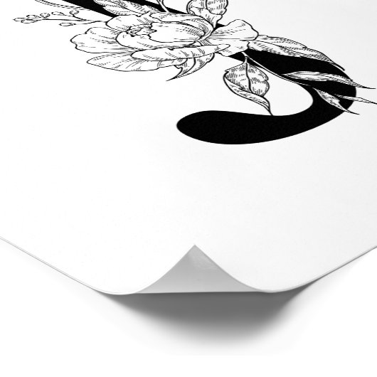 J. botanische Monografie. Initialbuchstaben mit Ba Poster (Ecke)