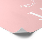 J Botanisches Kinderzimmer Monogramm Custom Poster (Ecke)