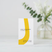 J-Buchstabe-Alphabet-Visitenkarte-Orange Visitenkarte (Stehend Vorderseite)