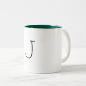 J-Buchstabe-Tasse Zweifarbige Tasse (VorderseiteRechts)