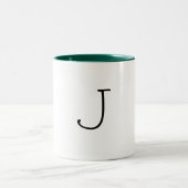 J-Buchstabe-Tasse Zweifarbige Tasse (Mittel)
