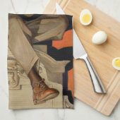 J.C. Leyendecker Banjo Player 1920 Art Deco Art Geschirrtuch (Viertel Falte)