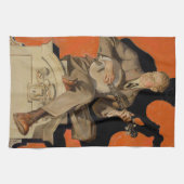 J.C. Leyendecker Banjo Player 1920 Art Deco Art Geschirrtuch (Horizontal)