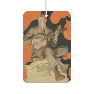 J.C. Leyendecker Banjo-Spieler 1920 Art Deco Kunst Autolufterfrischer