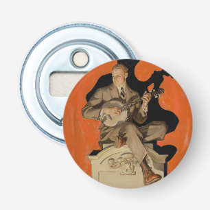 J.C. Leyendecker Banjo-Spieler 1920 Art Deco Kunst Flaschenöffner