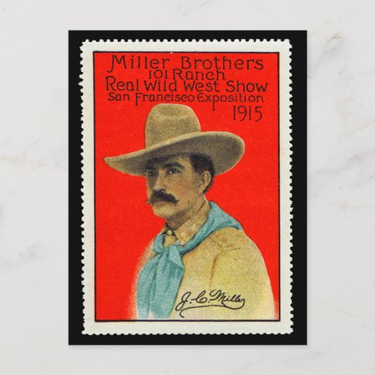 J.C. Miller der 101 Ranch Poster Briefmarke Card Postkarte (Vorderseite)