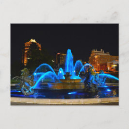 J.C. Nichols Fountain in Blue, Kansas City Postkarte