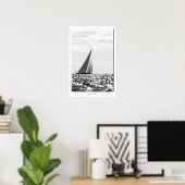 J Class Endeavour B&W-Poster Poster (Heimbüro)