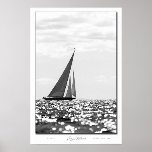 J Class Endeavour B&W-Poster Poster (Vorne)