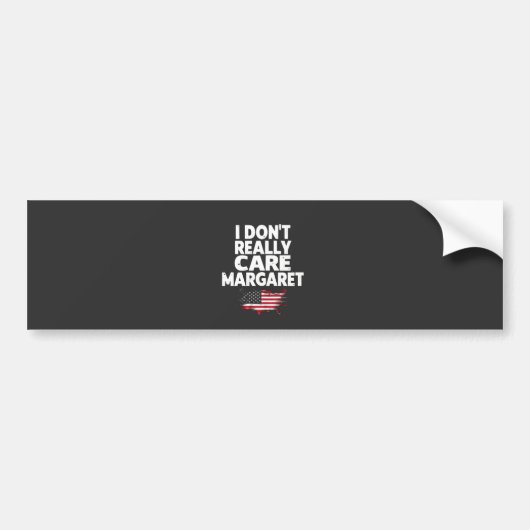 J. D Vance Funny Meme I Don't Really Care Margaret Autoaufkleber (Vorne)