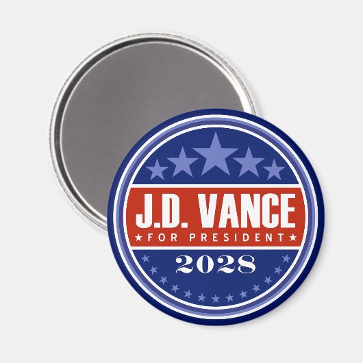 J.D. Vance Präsident 2028 Magnet (Vorderseite/Rückseite)