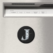 "J" Diamond Bling Magnet (In Situ (Geschirrspüler))