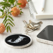 "J" Diamond Bling Schlüsselanhänger (Seite)