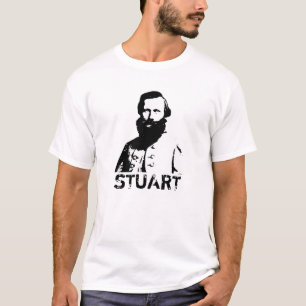 J.E.B. Stuart -- Schwarzweiss T-Shirt