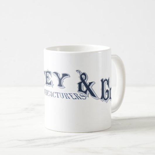 J. Estey & Co. Logo-Tasse Kaffeetasse (VorderseiteRechts)