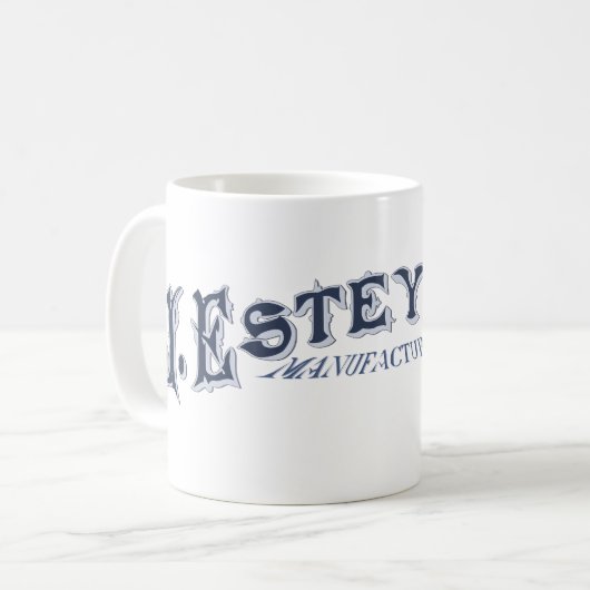 J. Estey & Co. Logo-Tasse Kaffeetasse (Vorderseite Links)