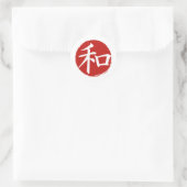 J-Frieden Runder Aufkleber (Tasche)