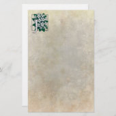 J für Jasmin-Blumen-Monogramm Briefpapier (Vorne/Hinten)