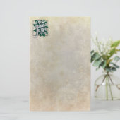 J für Jasmin-Blumen-Monogramm Briefpapier (Stehend Vorderseite)