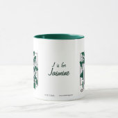 J für Jasmin-Blumen-Monogramm Tasse (Zentrum)