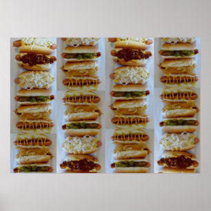 J&G Texas Weiner Hot Dog Poster