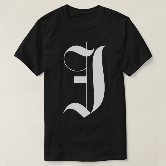J Gothic-Brief T-Shirt (Design vorne)