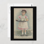 J.H. Crane Möbel Young Girl mit Serviertablett Postkarte (Vorne/Hinten)