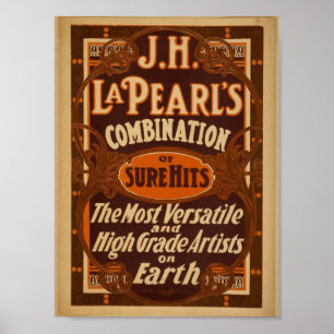J.H.LaPearl's Combination of surehits Vintag Thea Poster