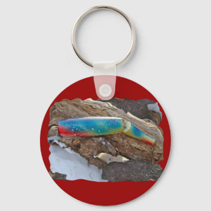 J & H "WIG LIT" Vintage Salzwasser-Schmiermittel Schlüsselanhänger