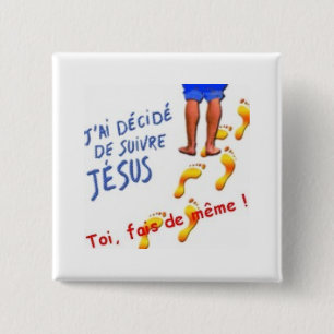 j haben beschlossen, Jesus zu folgen Button