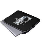 J Imitats Diamond Bling Monogram Laptopschutzhülle (Vorne Knopf)