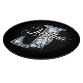 J Imitats Diamond Bling Monogram Schneidebrett (Ecke)