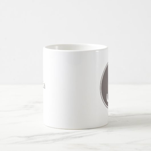 J Initial Floral Monogram Kaffeetasse (Mittel)