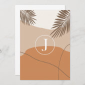 J - Initial Monogram Letter J Abstract Design Einladung (Vorne/Hinten)