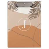 J - Initial Monogram Letter J Abstract Design Klemmbrett (Vorderseite)