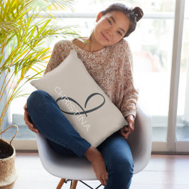 J Initial Personalisiert Name Neutral Taupe Tan Dekokissen