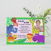 J ist für Dschungel Einladung (Stehend Vorderseite)