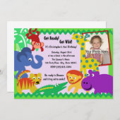 J ist für Dschungel Einladung (Vorne/Hinten)