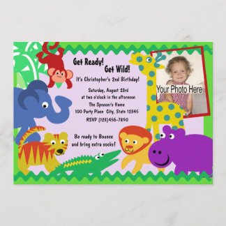 J ist für Dschungel Einladung