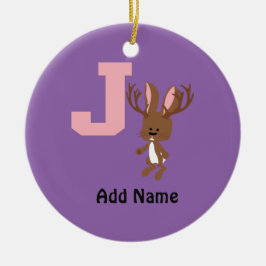 J ist für Jackalope Keramikornament