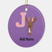 J ist für Jackalope Keramikornament (Links)