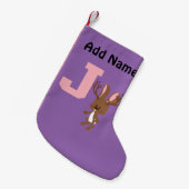 J ist für Jackalope Kleiner Weihnachtsstrumpf (Vorderansicht (hängend))