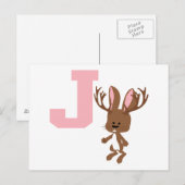 J ist für Jackalope Postkarte (Vorne/Hinten)