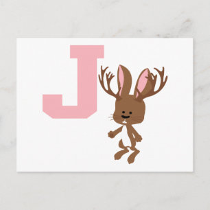 J ist für Jackalope Postkarte