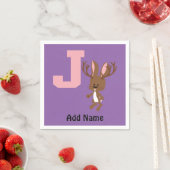 J ist für Jackalope Serviette (Beispiel)
