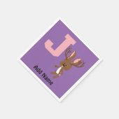 J ist für Jackalope Serviette (Ecke)