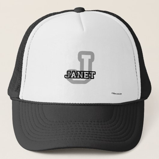 J ist für Janet Truckerkappe (Vorderseite)